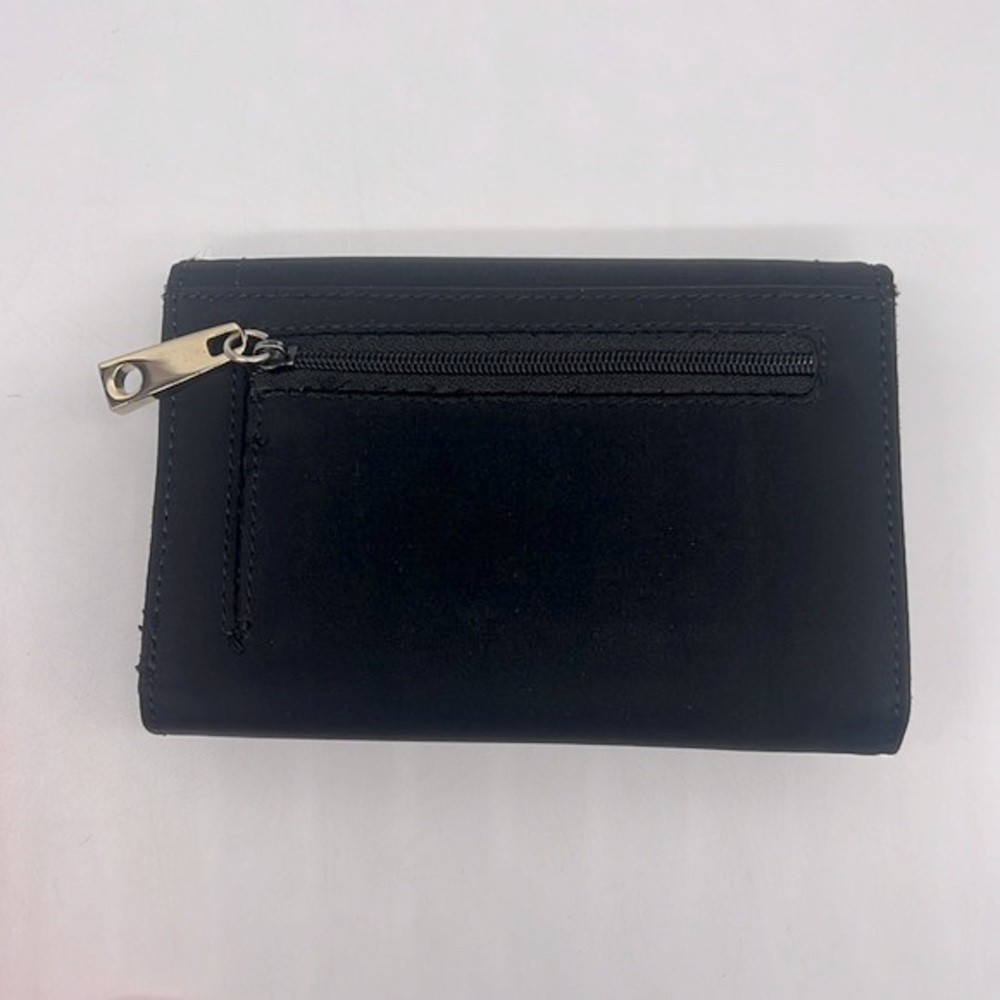 Nine West Nylon Fabric Medium Trifold Wallet Black with Gold Toned Hardware - Picture 2 of 15